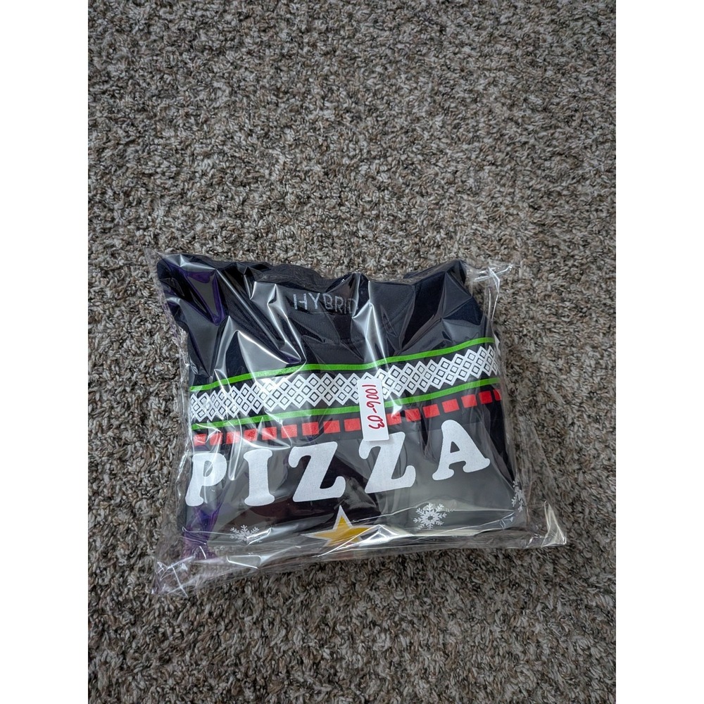 Pizza On Earth Christmas Sweater Sweatshirt Black Small Adult Hybrid - Picture 8 of 8